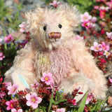 Archibald is a sweet little traditional, one of a kind artist teddy bear, in subtly coloured hand dyed mohair by Barbara Ann Bears he stands 6 inches/15 cm tall