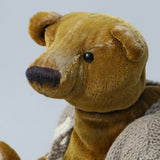 Ballantine Siegbert III is a 15.5 inch traditional teddy bear in antique German mohair by Barbara Ann Bears (Copy)