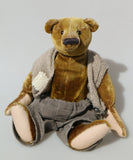 Ballantine Siegbert III is a 15.5 inch traditional teddy bear in antique German mohair by Barbara Ann Bears (Copy)