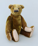 Ballantine Siegbert III is a 15.5 inch traditional teddy bear in antique German mohair by Barbara Ann Bears (Copy)