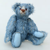 Blue Chip is a 10.5 inch vintage mohair artist teddy bear by Barbara Ann Bears