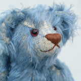 Blue Chip is a 10.5 inch vintage mohair artist teddy bear by Barbara Ann Bears