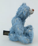 Blue Chip is a 10.5 inch vintage mohair artist teddy bear by Barbara Ann Bears