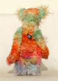 Bossa Nova back view, Bossa Nova is a 21 inch colourful, one of a kind, artist teddy bear in gorgeous hand dyed mohair by Barbara-Ann Bears