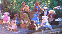 Dimpy Dimwit with many other British Artist Bears in the 1997 Teddy Bears of Witney catalogue