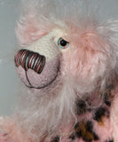 Emily Pinkleton a sweet and friendly one of a kind artist teddy bear by Barbara-Ann Bears in delicately coloured mohair and faux fur, she stands 10 inches/25 cm tall 