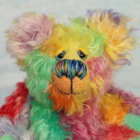 Funky Norman a bright and cheerful, one of a kind, artist teddy bear by Barbara-Ann Bears