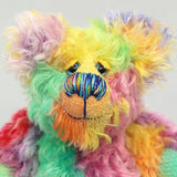 Funky Norman a bright and cheerful, one of a kind, artist teddy bear by Barbara-Ann Bears