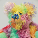 Funky Norman a bright and cheerful, one of a kind, artist teddy bear by Barbara-Ann Bears