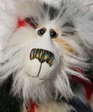 Gillespie is a big friendly, one of a kind, artist teddy bear by Barbara-Ann Bears