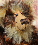 Hullabaloo is a very beary teddy bear a one of a kind, artist bear by Barbara-Ann Bears in wonderful faux fur and mohair

Hullabaloo stands 15 inches/38 cm tall 