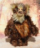 Hullabaloo is a very beary teddy bear a one of a kind, artist bear by Barbara-Ann Bears in wonderful faux fur and mohair

Hullabaloo stands 15 inches/38 cm tall 