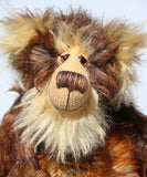 Hullabaloo is a very beary teddy bear a one of a kind, artist bear by Barbara-Ann Bears in wonderful faux fur and mohair

Hullabaloo stands 15 inches/38 cm tall 