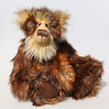 Hullabaloo is a very beary teddy bear a one of a kind, artist bear by Barbara-Ann Bears in wonderful faux fur and mohair

Hullabaloo stands 15 inches/38 cm tall 
