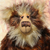 Hullabaloo is a very beary teddy bear a one of a kind, artist bear by Barbara-Ann Bears in wonderful faux fur and mohair

Hullabaloo stands 15 inches/38 cm tall 