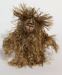 Sammy Scrumbles is a very sweet and happy little fluffy brown mohair artist bear by Barbara Ann Bears. he stands just 5.5 inches/14 cm tall Sammy Scrumbles is made from a long and wildly tousled, medium brown mohair with hand painted glass eyes with eyelids, a wonderfully embroidered nose and a sweet smile