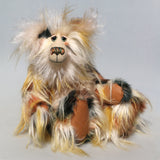 Selwyn is a lovable and beautifully coloured, one of a kind, artist teddy bear in gorgeous faux fur and fluffy mohair by Barbara-Ann Bears, he stands 16 inches/41 cm tall