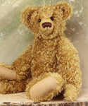 Teddington sitting.
Teddington, a large, elegant and very huggable, one of a kind, classical, traditional mohair artist teddy bear made by Barbara-Ann Bears, he stands 21.5 inches (55cm) 