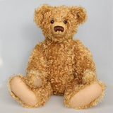 Teddington sitting.
Teddington, a large, elegant and very huggable, one of a kind, classical, traditional mohair artist teddy bear made by Barbara-Ann Bears, he stands 21.5 inches (55cm) 