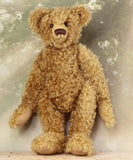 Teddington standing.
Teddington, a large, elegant and very huggable, one of a kind, classical, traditional mohair artist teddy bear made by Barbara-Ann Bears, he stands 21.5 inches (55cm) 