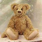 Teddington sitting.
Teddington, a large, elegant and very huggable, one of a kind, classical, traditional mohair artist teddy bear made by Barbara-Ann Bears, he stands 21.5 inches (55cm) 