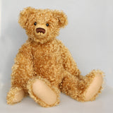 Teddington sitting.
Teddington, a large, elegant and very huggable, one of a kind, classical, traditional mohair artist teddy bear made by Barbara-Ann Bears, he stands 21.5 inches (55cm) 