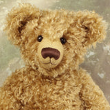 Teddington's face.
Teddington, a large, elegant and very huggable, one of a kind, classical, traditional mohair artist teddy bear made by Barbara-Ann Bears, he stands 21.5 inches (55cm) 