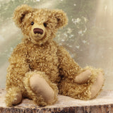 Teddington sitting.
Teddington, a large, elegant and very huggable, one of a kind, classical, traditional mohair artist teddy bear made by Barbara-Ann Bears, he stands 21.5 inches (55cm) 