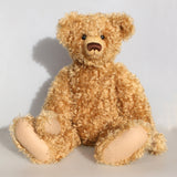 Teddington sitting.
Teddington, a large, elegant and very huggable, one of a kind, classical, traditional mohair artist teddy bear made by Barbara-Ann Bears, he stands 21.5 inches (55cm) 