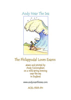 the back of The Philappudal Loves Exams greeting card 