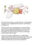 Dave Is There To Help You. A greeting card to ease exam nerves with magic and humour The front of the card reads 'This is Dave, Dave is a fairy, you might think ‘he’s not a typical fairy’ but fairies come in all shapes and sizes and Dave is a rather plump and balding one. Dave has a mission, he is a stress absorber