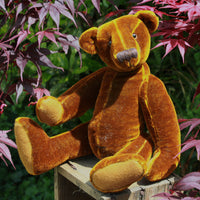 Big Dibley PRINTED traditional jointed mohair teddy bear sewing pattern by Barbara-Ann Bears for a traditional 15 inch/38cm teddy bear. We've used this pattern to make bears in a variety of mohairs ranging from 3mm to 25mm