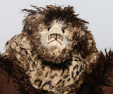 Borodin The Bison Biter is a wild and grumpy, number one in an edition of ten, artist bear made from fluffy and tipped mohairs by Barbara Ann Bears