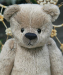 The Frederick Teddy Bear pattern makes a sweet traditional Barbara-Ann Bear about 15 inches (38cm) tall. This one in short straight mohair