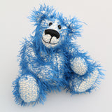 Charlie McCubbin a little blue mohair artist bear by Barbara-Ann Bears