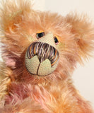Daphne is a sweet, romantic, one of a kind, hand dyed mohair artist bear by Barbara-Ann Bears