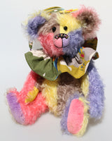 Django Djangles is a one of a kind, hand dyed mohair artist teddy bear by Barbara-Ann Bears