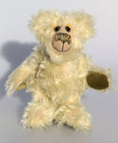 Dudley is a very happy and friendly little bear, a one of a kind, artist teddy bear made from wonderful mohair by Barbara-Bears