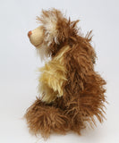 Dylan Dymble is a wild yet sweet, one of a kind, artist teddy bear made in wonderfully shaggy mohair by Barbara-Bears' he stands 9.5 inches( 24 cm) tall and he is 7 inches (18 cm) sitting. 