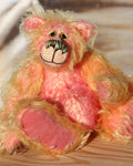 Ethel, a one of a kind, hand-dyed mohair artist teddy bear by Barbara-Ann Bears