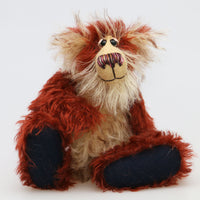 Erskine is a one of a kind, artist teddy bear in beautiful German mohairs by Barbara-Bears