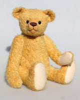 The Francis Teddy Bear pattern makes a sweet traditional Barbara-Ann Bear about 14 inches (36 cm) tall. This is our newest teddy bear sewing pattern and we think he looks very sweet. You could use slightly longer mohair or you could make him using other fabric, as a memory bear for example.