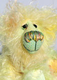 Freddie Frogmore has beautiful, hand painted eyes with hand coloured eyelids, a splendid nose embroidered from individual threads to complement his colouring and he has a sweet, friendly smile