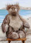 Grizzly George Gruffletruffle is a wild and wonderful, one of a kind, artist teddy bear in gorgeous faux fur & mohair by Barbara-Ann Bears Grizzly George Gruffletruffle is quite a large teddy bear, he stands 18 inches (46 cm) tall and is 14.5 inches (37 cm) sitting. Grizzly George Gruffletruffle is a big, heavy bear with a very dignified and relaxed manner