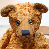 Grimble PRINTED traditional jointed mohair teddy bear sewing pattern by Barbara-Ann Bears for a traditional 17 inch/43cm teddy bear  The Grimble pattern makes a sweet, old-fashioned Barbara-Ann Bear who stands about 17 inches/43cm tall.