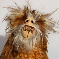 Harvey Nutbundler is a one of a kind, mohair artist teddy bear by Barbara-Ann Bears