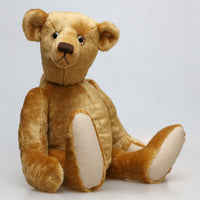 Hubert is quite a large, loveably eccentric, traditional one of a kind, artist teddy bear in splendid English mohair by Barbara Ann Bears, he is 19 inches (48cm) tall and is 13.5 inches (35cm) sitting.