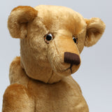 Hubert is quite a large, loveably eccentric, traditional one of a kind, artist teddy bear in splendid English mohair by Barbara Ann Bears, he is 19 inches (48cm) tall and is 13.5 inches (35cm) sitting.