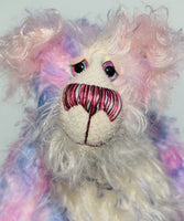 Jemima Daydream is an endearing, sweet and pretty, beautifully coloured, one of a kind artist bear, in hand dyed mohair by Barbara-Ann Bears