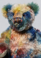 Lionel Podgerton is a classical traditional teddy bear in hand dyed mohair by Barbara Ann Bears
